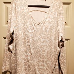 Habitat Cream and white top XL
